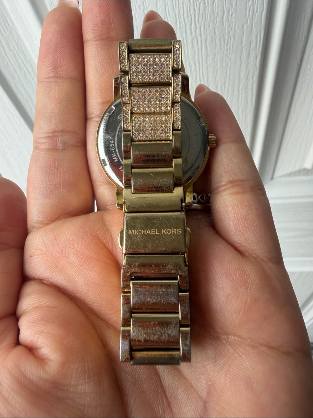 Gold Crystal Pavé Women's Watch - Michael Kors - Picture 3 of 4